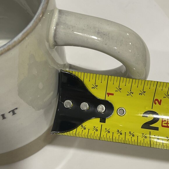 Hearth & Hand Magnolia Stoneware "Get After It" Coffee Cup Mug Bottom Raw Finish - Picture 12 of 16